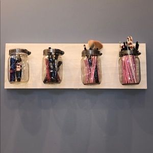 Mason Jar Makeup Holder